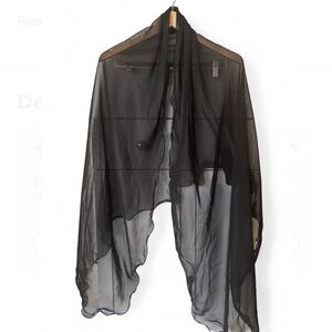 Black Sheer Cape with Lightweight Design